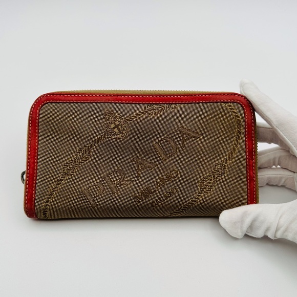 Prada Handbags - Prada Rare Denim Zip around Wallet